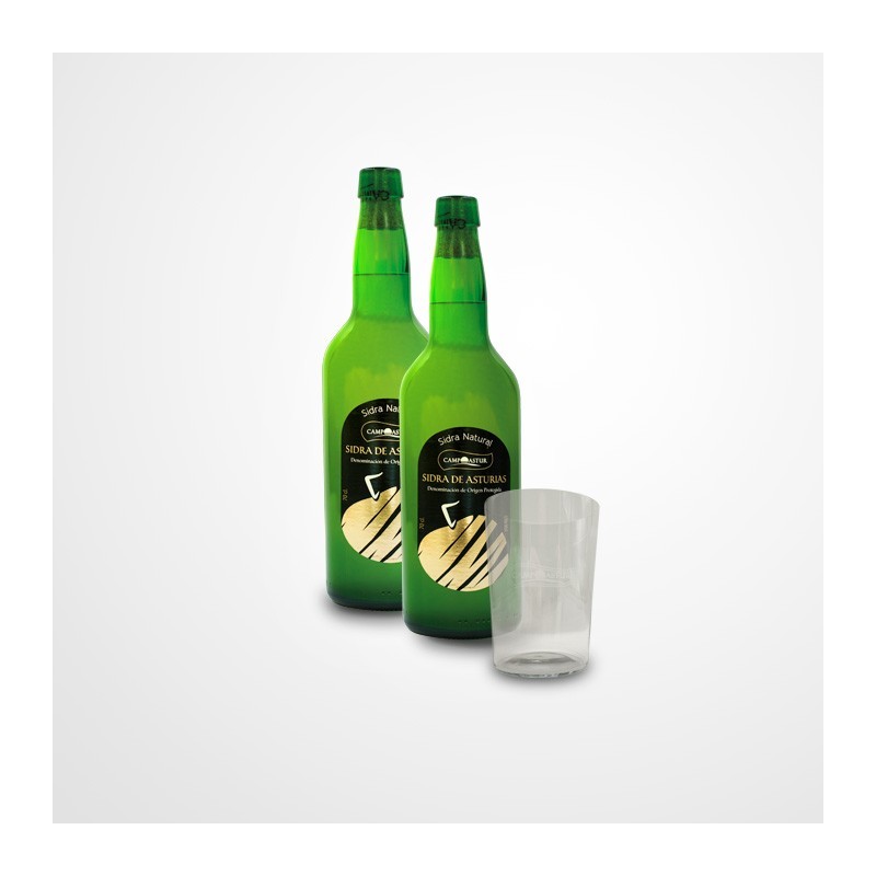 Sidra natural Campoastur + vaso