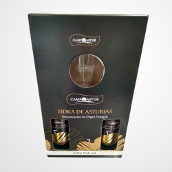 PACK SIDRA CAMPOASTUR D.O 2 BOTELLAS + VASO