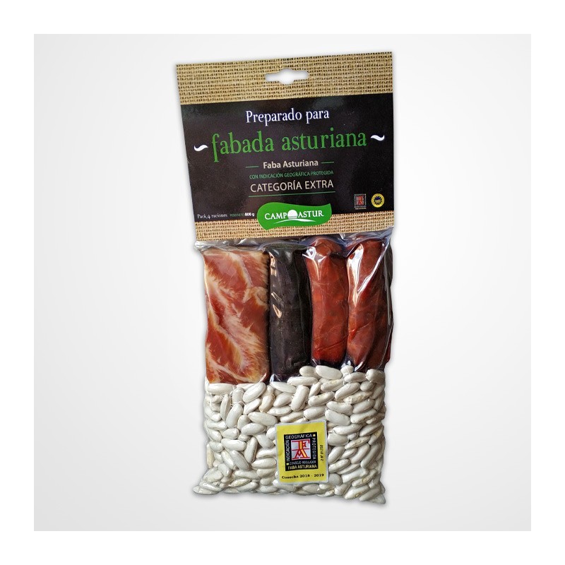 Lote fabada, fabes asturianas y compango