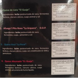 Tabla de Quesos Asturianos "EL GUAJE" 250gr aprox