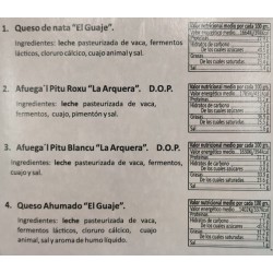 Tabla de Quesos Asturianos "EL GUAJE"